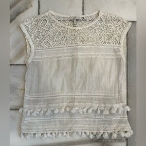 Joie Cream Lace Women's Top
